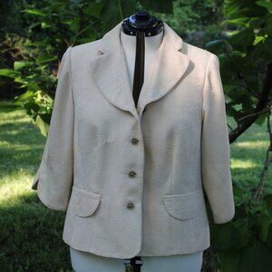 Studio 1 Jacket in Light Yellow and Jeweled buttons